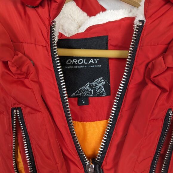 Orolay Women's Fiery Red Universe Classics Thickened Down Jacket - Picture 7 of 9